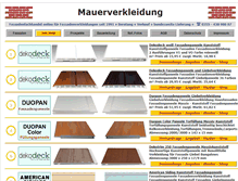 Tablet Screenshot of mauerverkleidung.fassadenverkleidung.com